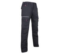 LMA Lebeurre - Pantalon de travail Basalte 1425 - tissu canvas noir, extensible, multipoches - T42