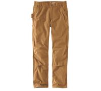 Carhartt Pantalon homme extensible Duck 103340 doublé à l'avant Coupe droite Marron W36 L32