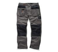 Pantalon de travail gris graphite Scruffs (toutes les tailles) résistant à l'usure, pantalon de combat avec poche de genoux rembourrées pour homme - gris -