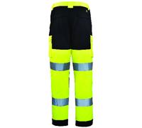 Pantalon de travail homme à haute visibilité multipoches PATROL hi-viz jaune/marine TS COVERGUARD 7PAJPS