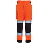 Pantalon de travail homme à haute visibilité multipoches PATROL hi-viz orange/marine TXL COVERGUARD 7PAOPXL