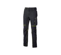PANTALON DE TRAVAIL LEGER TISSU U4 STRETCH WORLD BLACK CARBON U-POWER - XXL