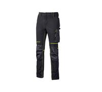 PANTALON DE TRAVAIL LOURD TISSU U-4 STRETCH ATOM BLACK CARBON U-POWER - XXL