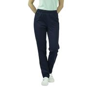 Pantalon de travail, pour cuisinier, cuisine, pizzaiolo, boulanger, infirmière, pâtissier, nourriture, unisexe, 100 % fabriqué en Italie, bleu foncé, L