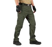 Pantalon de travail pour homme - Coupe ajustée - Extensible - Avec plusieurs poches - Pour la gym, la course, la marche ou la randonnée