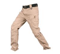 Pantalon de travail pour homme - Coupe ajustée - Extensible - Avec plusieurs poches - Pour la gym, la course, la marche ou la randonnée