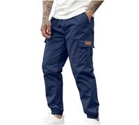Pantalon de travail pour homme, taille élastique, cordon de serrage, respirant, multi-poches, pantalon de travail décontracté ou extérieur, course à pied, randonnée, pantalon cargo tactique