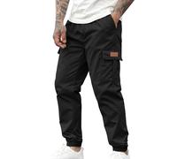 Pantalon de travail pour homme, taille élastique, cordon de serrage, respirant, multi-poches, pantalon de travail décontracté ou extérieur, course à pied, randonnée, pantalon cargo tactique