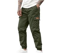 Pantalon de travail pour homme, taille élastique, cordon de serrage, respirant, multi-poches, pantalon de travail décontracté ou extérieur, course à pied, randonnée, pantalon cargo tactique