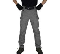 Pantalon de travail pour hommes, de couleur grise, idéal pour le travail et les activités de plein air, avec taille élastique