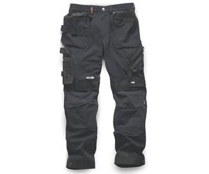 Pantalon de travail Pro Flex Plus Scruffs, noir, taille 38, longueur 76 cm