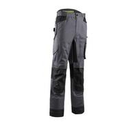 Pantalon de travail renforcé stretch multipoches BARU gris et jaune S Coverguard