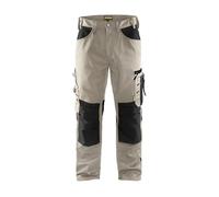 Pantalon artisan sans poches flottantes beige/noir T44 - BLÅKLÄDER - 155618602799C50