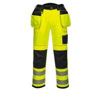 Portwest T501 Pantalon HV PW3 poches flottantes Jaune/Noir - Taille 36 - Standard