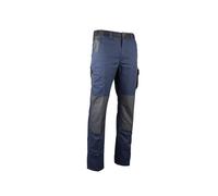 LMA Lebeurre Pantalon de travail HERCULE 1822 multipoches bicolore bleu foncé/gris foncé T52
