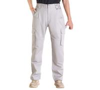 VEVOR Pantalon Ignifuge Homme, Taille XL, Pantalon Cargo Homme en Coton, Résistant aux Flammes et Déchirures, avec Multi-poches, Taille Élastique, pour Soudage, Soudeurs, Sorties Décontractées, Gris