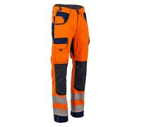 Pantalon POLARISATION haute visibilité orange 55% coton 45% polyester T 44 LMA LEBEURRE 1679-44