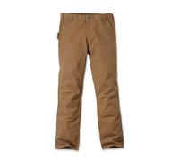 Carhartt Straight Fit Stretch Duck Double Front Pantalon utilitaire de travail, Marron, 30W x 32L Homme