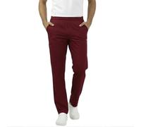Pantalons de Travail, pour Cuisinier, Cuisine, Pizzaiolo, Boulanger, Infirmier, Pâtissier, Alimentaire, Unisexe, 100% Fabriqué en Italie, bordeaux, XL