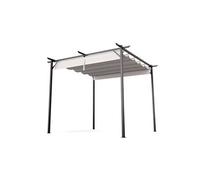 Pantheon Robust Pergola 3x3 m résistante aux intempéries acier thermolaqué Beige