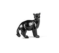 Panthère en résine noire 10 cm déco thème jungle - Noir - Taille Unique