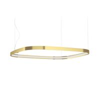 Panzeri Zero Square Sospensione 75 Pendelleuchte, laiton satiné