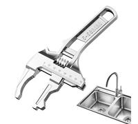 Paodduk Clé multi-outils réglable, clé multifonctionnelle roissant courte e salle de bain à grande ouverture, clé à tuyau universelle pour vannes, robinets, tuyaux de raccordement
