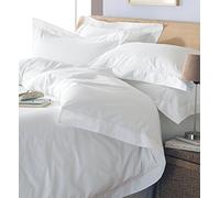 Paoletti 5 - Star Hôtel Set Quality Oxford Simple Duvet - 200 Fils Nombre De Percale De Coton Blanc - Lavable Machine