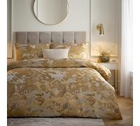 Paoletti Baransu Ensemble De Housse De Couette - Luxe Jacquard Oriental Texturé Literie (Or - Super King - 260x220cm)