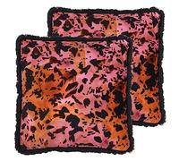 Paoletti Colette Lot de 2 Coussins Garnis de Polyester satiné imprimé Animal à Franges