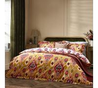 Paoletti Dawson Ikat Ensemble de Couette Réversible - Ambre - Très Grand Lit