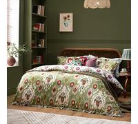 Paoletti Dawson Ikat Ensemble de Couette Réversible - Vert Cèdre - Simple
