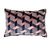 Paoletti Delano Coussin Garni de Plumes, Blush/Bleu Marine., 40 x 60 cm