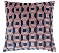 Paoletti Empire Housse de Coussin Rose poudré/Bleu Marine 45 x 45 cm