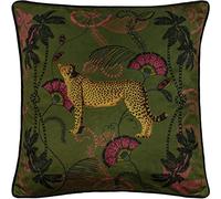 Paoletti - Housse de Coussin Tropica (Taille Unique) (Vert Kaki/Doré/Noir)