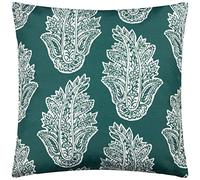 Paoletti Kalindi Housse de Coussin d'extérieur Motif Cachemire Bleu Sarcelle 43 x 43 cm