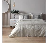 Paoletti Marble Ensemble De Housse De Couette - Luxe Jacquard Abstrait Marbre Texturé Literie (Huître - Super King - 260x220cm)
