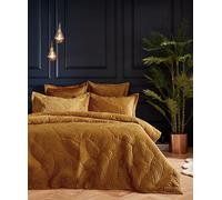 Paoletti Palmeria matelassée Simple Housse de Couette, Polyester, Or
