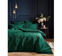 Paoletti Palmeria matelassée Super King Housse de Couette, Polyester, Emerald