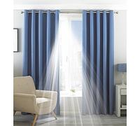 Paoletti Riva Accueil Eclipse Blackout Oeillet Rideaux, Polyester, Denim, 66 X 90 (168 X 229 Cm)