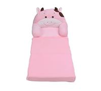 PAOORTS Canapé Pliable pour Enfants, Dessin Animé Mignon, Doux et Confortable, Canapé-lit Pliant pour Garçons et Filles, Chambre à Coucher, Vache Rose(3 Couches)