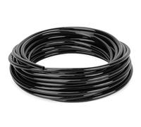 Paor Micro tube d'irrigation Noir 10 mètres I.D 4 mm/OD 6 mm pour arrosage de jardinage