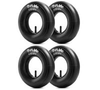 PaoWin 4PCS chambres à air pour roue de brouette 4.10 3.50-4 chambres à air renforcé 4.10/3.50-4 Compatible avec pneus de brouette 4.10-4 3.50-4, jardin, remorque, tondeuse - Valve TR13 droite