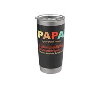 Papa Definition For Grandpa Funny Dad Fathers Day Gobelet isotherme en acier inoxydable double paroi