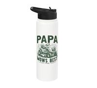 Papa Mows Best Tondeuse à gazon autoportée Dad Stainless Steel Insulated Water Bottle