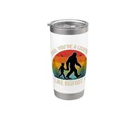 Papa You're a Legend Like Bigfoot ! Rétro Fête des Pères Bigfoot Gobelet isotherme en acier inoxydable double paroi