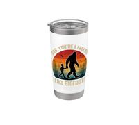 Papa You're a Legend Like Bigfoot ! Rétro Fête des Pères Bigfoot Gobelet isotherme en acier inoxydable double paroi