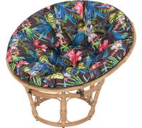Papasan coussin Soa - Ø114 cm, 8 cm d'épaisseur - vert, résistant aux intempéries, OEKO-TEX, coussin rond pour Jordrup & fauteuil suspendu | Pillowprim