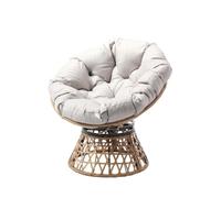 Papasan fauteuil effet rotin avec coussin