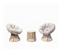 Papasan salon de jardin 2 fauteuils et 1 table
